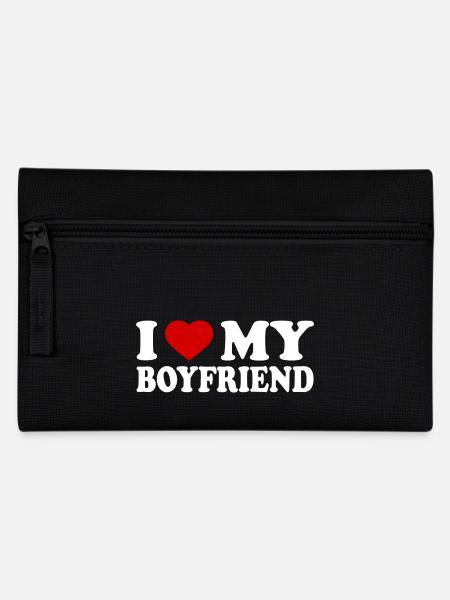 I love my boyfriend - Federtasche - Schwarz