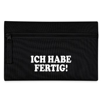 Ich habe fertig - Federtasche - Schwarz - Vorne