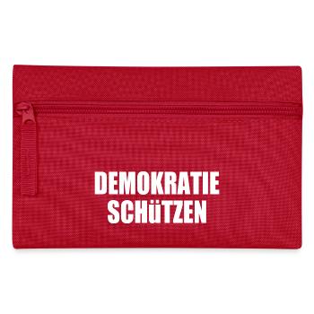 demokratie schützen - Federtasche - Rot - Vorne