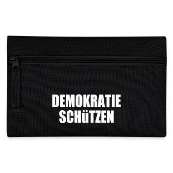 demokratie schützen - Federtasche - Schwarz - Vorne