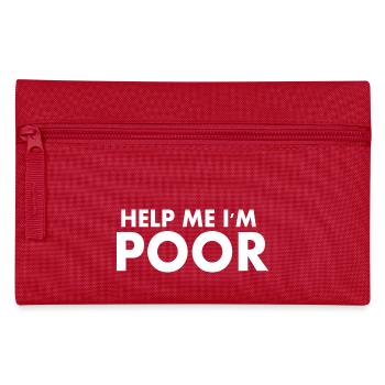 help me im poor - Federtasche - Rot - Vorne