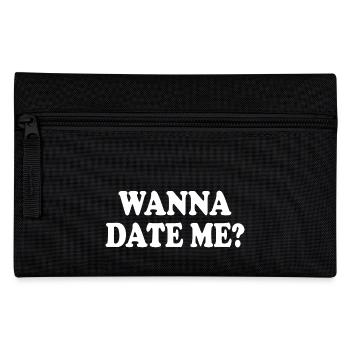 wanna date me - Federtasche - Schwarz - Vorne