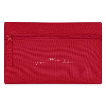 Herzschlag Boot Angeln - Federtasche - Rot - Vorne