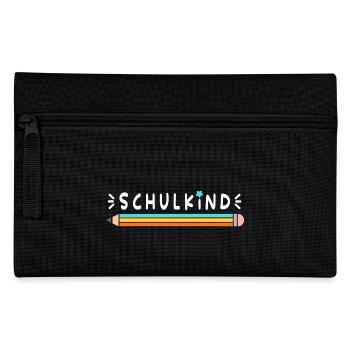 Einschulung, Schulkind, Stift, weiße Schrift - Federtasche - Schwarz - Vorne