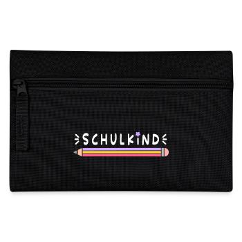 Einschulung, Schulkind, Stift, weiße Schrift - Federtasche - Schwarz - Vorne