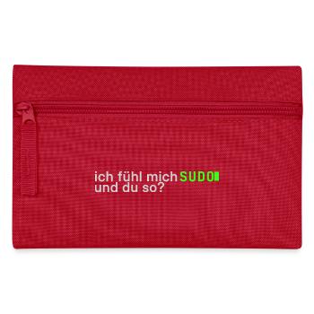 Ich fühl mich SUDO und du so? | Lustig Informatik - Federtasche - Rot - Vorne