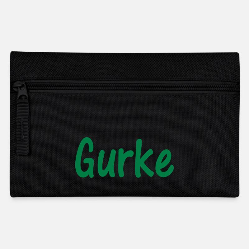 Gurke - Federtasche - Schwarz