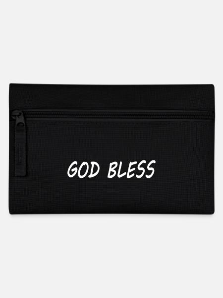 God bless - Federtasche - Schwarz