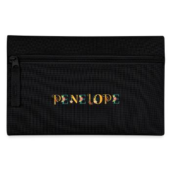 PENELOPE Name Art With Flowers Embroidered - Pencil Case - black - Front