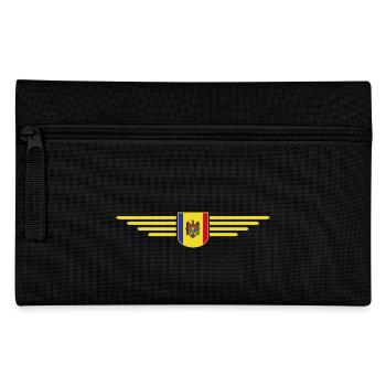 Moldau T-Shirt – Stolz auf Moldawien - Federtasche - Schwarz - Vorne