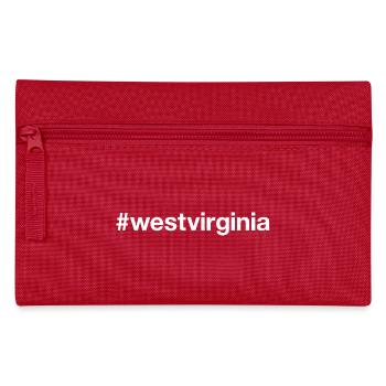 WEST VIRGINIA Hashtag - Federtasche - Rot - Vorne