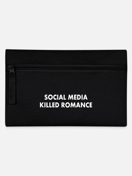 social media killed romance - Trousse - noir