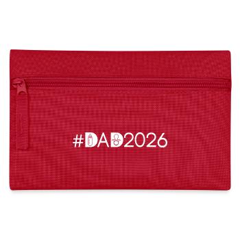 Papa 2026 Papa sera père Nouveau papa Papa - Trousse - rouge - Devant