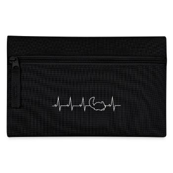 I love Chinchilla - heartbeat - Pencil Case - black - Front