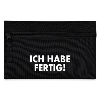 Ich habe fertig - Federtasche - Schwarz - Vorne