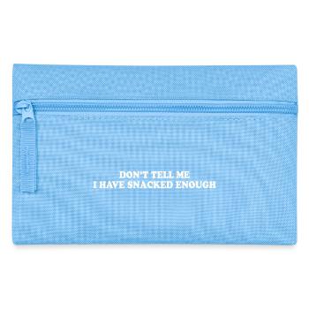 DON'T TELL ME – I HAVE SNACKED ENOUGH - Federtasche - Hellblau - Vorne