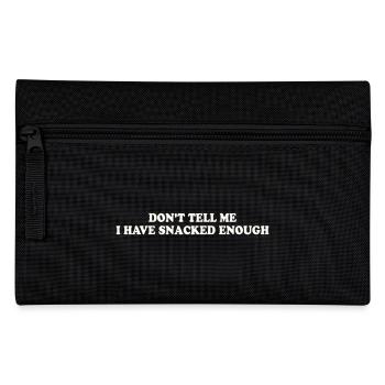 DON'T TELL ME – I HAVE SNACKED ENOUGH - Federtasche - Schwarz - Vorne