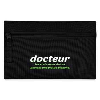 Arzt, Arzt, Krankenschwester, Gesundheit und weißer Kittel - Federtasche - Schwarz - Vorne