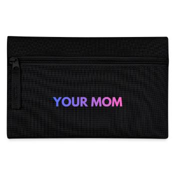YOUR MOM TEXT PURPLE - Pencil Case - black - Front