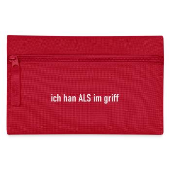 ich han ALS im griff weiss - Federtasche - Rot - Vorne