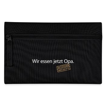 Wir essen jetzt Opa Satzzeichen Grammatik Sprache - Federtasche - Schwarz - Vorne