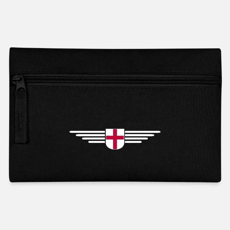 England Fan T-Shirt Design - Pencil Case - black