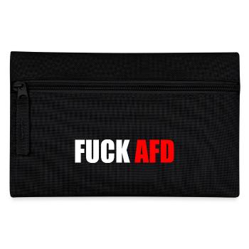 Fuck afd - Federtasche - Schwarz - Vorne