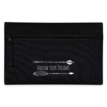 Follow Your Dreams - Pfeile Weiß - Federtasche - Schwarz - Vorne