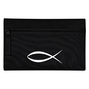 Jesus Fischsymbol - Federtasche - Schwarz - Vorne