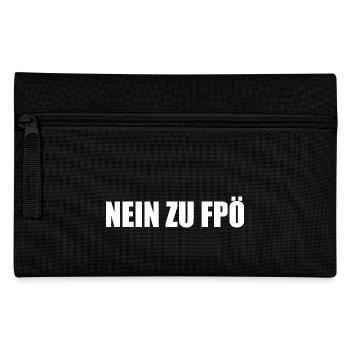 No to fpö - Pencil Case - black - Front