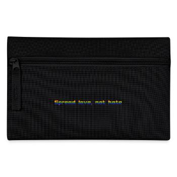 Spread love, not hate Rainbow♥ (long) - Federtasche - Schwarz - Vorne