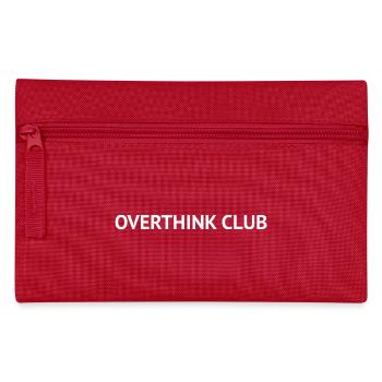 Overthink Club – Minimalisme de la conception de texte - Trousse - rouge - Devant