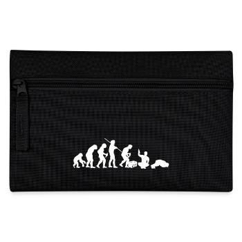 Evolution – Saufen / Party (weisser Druck) - Federtasche - Schwarz - Vorne