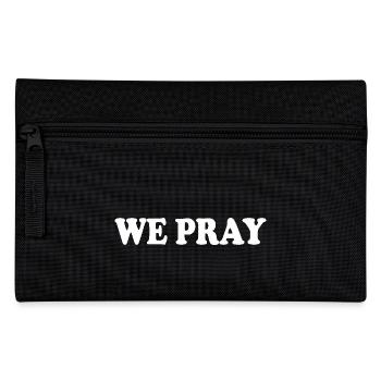 We pray - Federtasche - Schwarz - Vorne