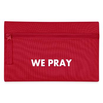 We pray - Federtasche - Rot - Vorne