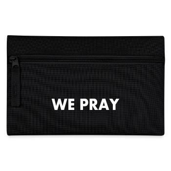 We pray - Pencil Case - black - Front