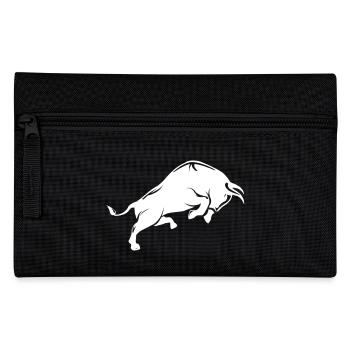 Bull Shirt design Trading shirt Trader shirt desig - Federtasche - Schwarz - Vorne
