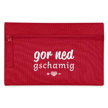 Gor ned gschamig - Federtasche - Rot - Vorne