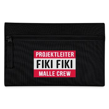 Projektleiter Fiki Fiki Malle Crew - Party feiern - Federtasche - Schwarz - Vorne