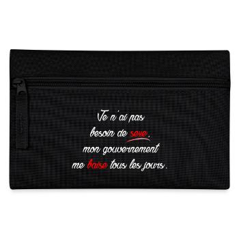 sexe, citation et humour - Trousse - noir - Devant