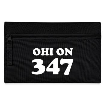 # 347000 Schnitt von 347 weißen Text - Federtasche - Schwarz - Vorne