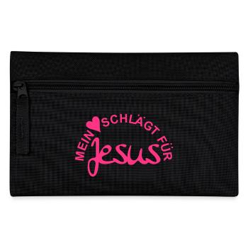 MY HEART BEATS FOR JESUS - Pencil Case - black - Front