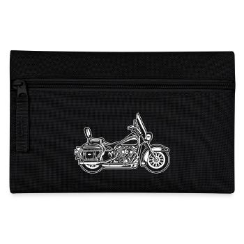Chopper / motorcycle 06_white - Pencil Case - black - Front