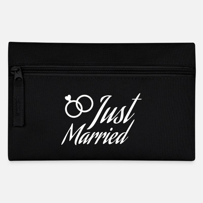 Just Married rings - Federtasche - Schwarz
