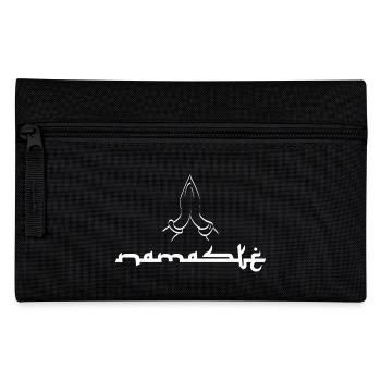 Namasté Mudra Geste Grußform - Federtasche - Schwarz - Vorne