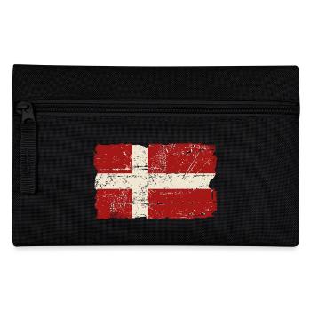 Denmark Flag - Vintage Look - Federtasche - Schwarz - Vorne