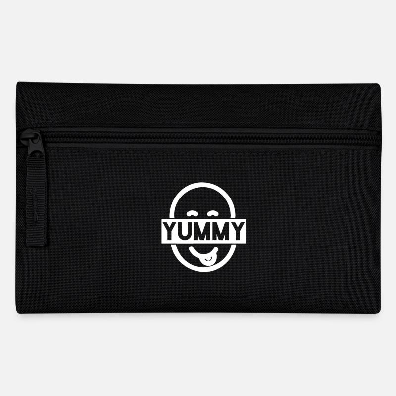 Lächelndes YUMMY Motiv - Federtasche - Schwarz