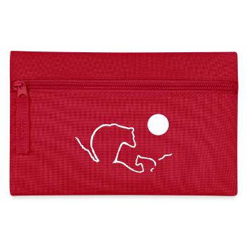 Mom bear and cub - Pencil Case - red - Front