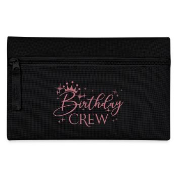 Birthday Crew Matching Group Birthday Party Outfit - Pencil Case - black - Front