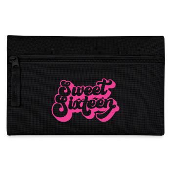 Sweet Sixteen mignon 16e anniversaire cadeau 16 ans - Trousse - noir - Devant